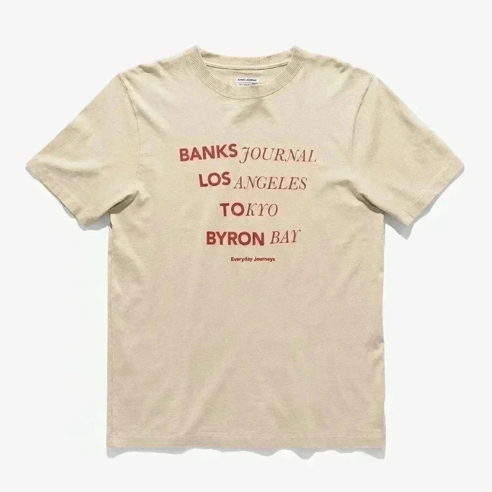 Banks Journal | "Locator Trader" Graphic T Shirt - Gray / Sz S - Picture 2 of 8